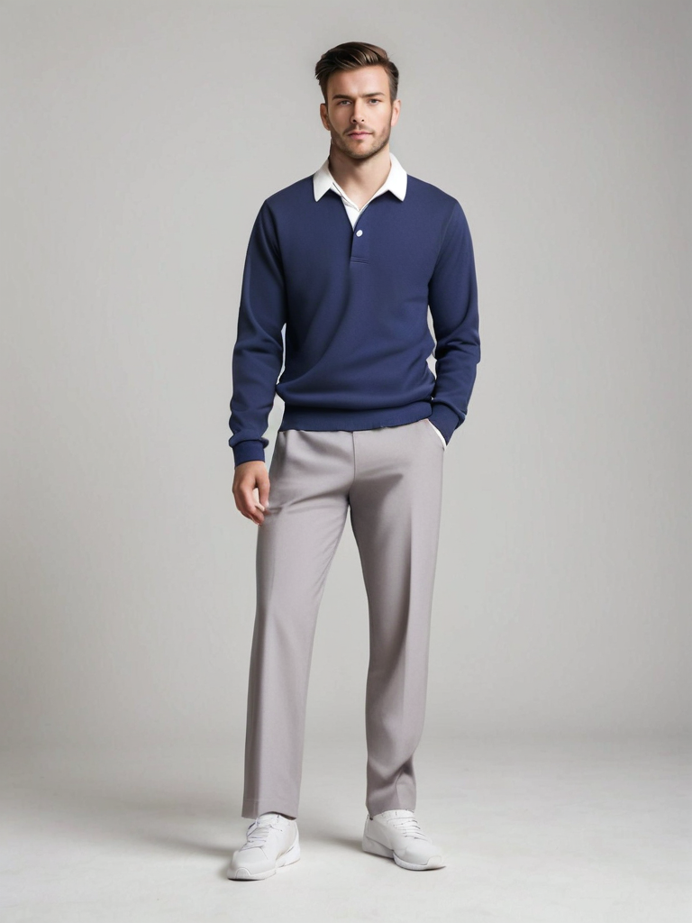 Urban Luxe Long-Sleeve Polo