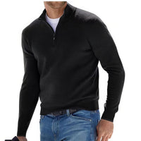 Vervéparis Long Sleeve V-Neck Wool Plush Zipper