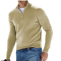 Vervéparis Long Sleeve V-Neck Wool Plush Zipper