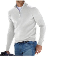 Vervéparis Long Sleeve V-Neck Wool Plush Zipper